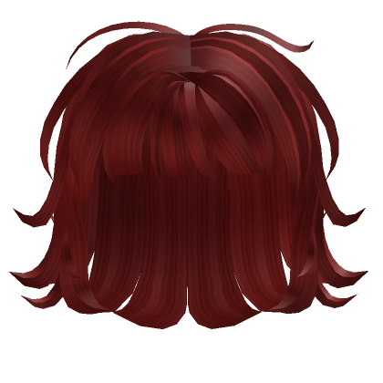 Roblox Item Short Red Messy Shaggy Hairstyle