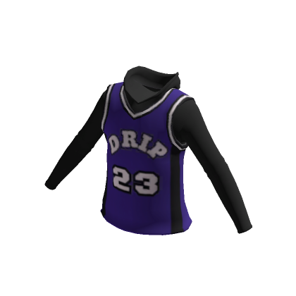 Navy and Black Drip Slim Fit Basketball Jersey | Roblox Item - Rolimon's