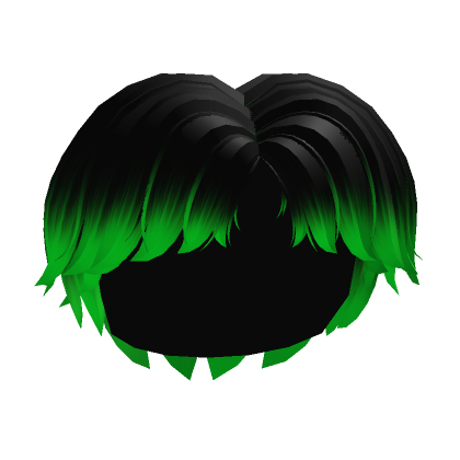 Schwarzes und grünes Mittelteil Jungenhaar – Roblox