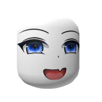 Blue Smug Anime Mask White | Roblox Item - Rolimon's