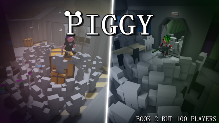 Piggy but it's 100 Players (Roblox Piggy Game) 