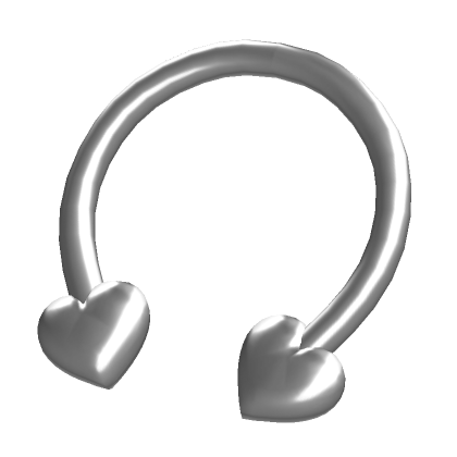 Roblox Item Silver Heart Nose Ring 1.0