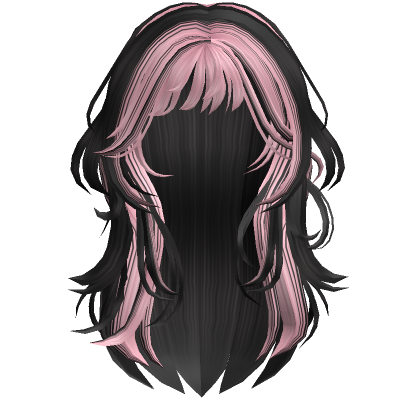 Aesthetic Messy Y2K Layered Curly Hair (Black)'s Code & Price - RblxTrade