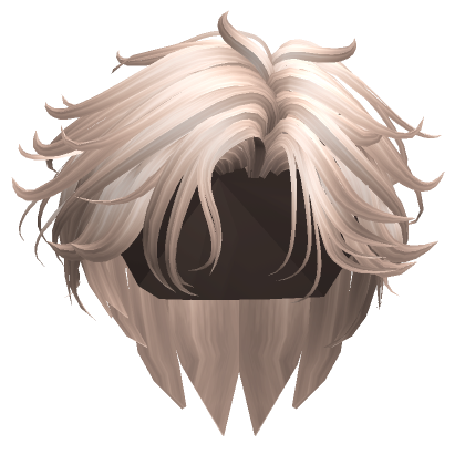 Messy Middle Part Hair in Platinum Blonde's Code & Price - RblxTrade