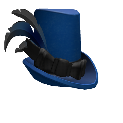 Black Feathered Blue Top Hat's Code & Price - RblxTrade