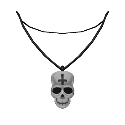 Roblox Item 🍀Gray Skull Necklace