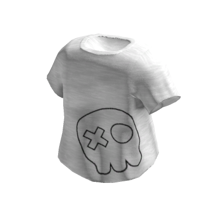 3.0 Oversized T Shirt - White Skull