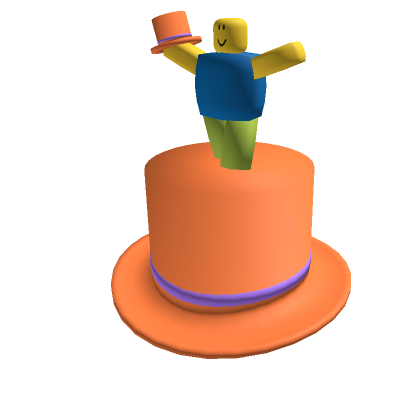 Roblox Item Newb Top Hat - Orange