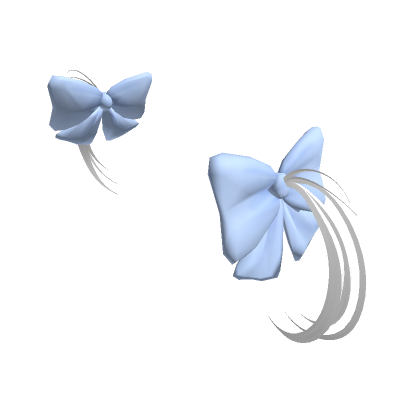 Blue Bows White Hair | Roblox Item - Rolimon's