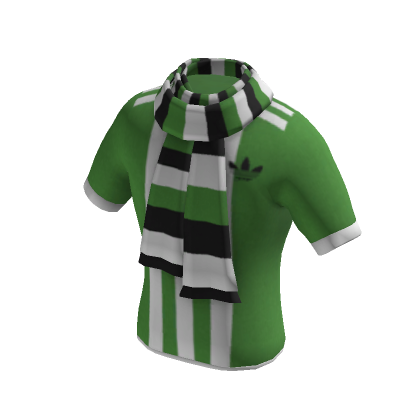 Roblox Item adidas Green & White Shirt and Scarf
