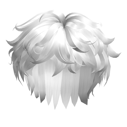 Fluffy Messy Boy Hair (White)