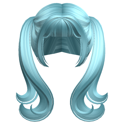 Cute High Spiky Pigtails (Sky Blue)'s Code & Price - RblxTrade
