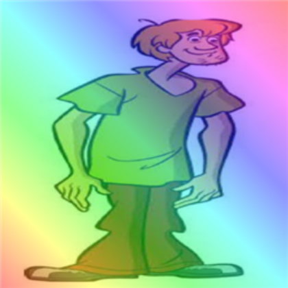 Rainbow Shaggy Roblox - rainbow roblox character art