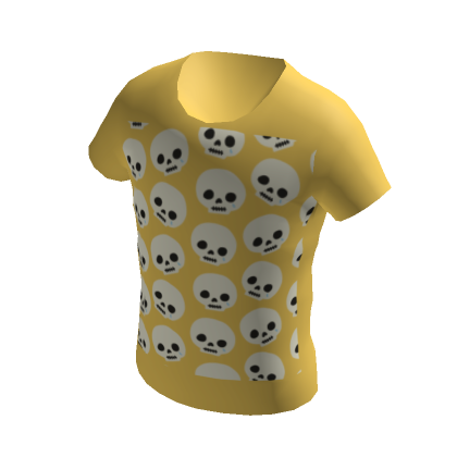 Roblox Item Yellow Skull T-Shirt