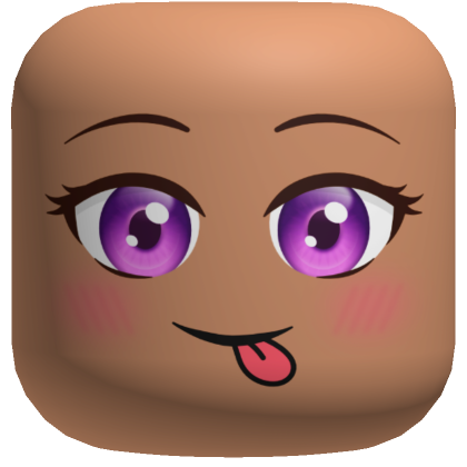 happy blushing face - Roblox