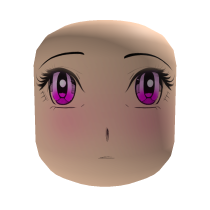 Roblox Item 😊 Cute Anime face mask head - Blushing