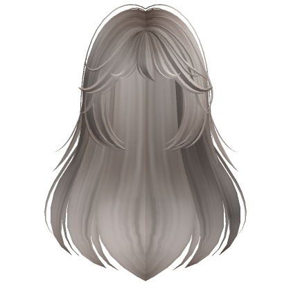 Long Flowy Anime Hair w/ Bangs (Silver) | Roblox Item - Rolimon's