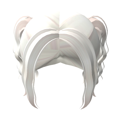 Roblox Item Short white curly pigtails