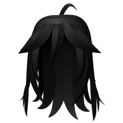 Cute Long Hair Fluffy [Really Black] | Roblox Item - Rolimon's