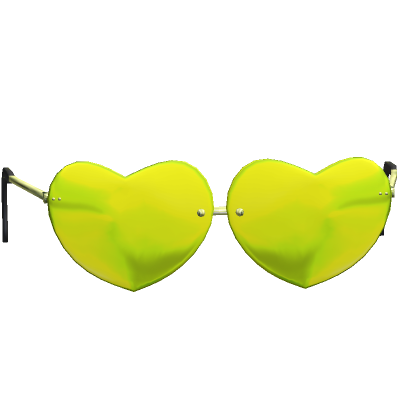 Roblox Item yellow hearts sunglasses