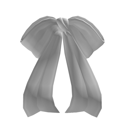 Elegant Low Hair Bow White