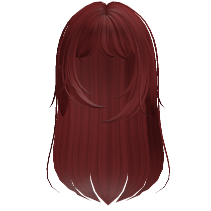 Roblox Item Anime Bangs Hair (Red)