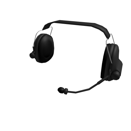 Roblox Item Black Tactical Headset