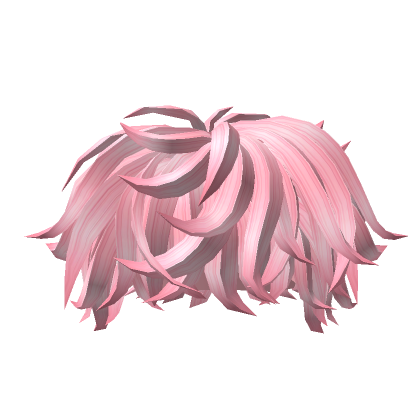 Roblox Item pink y2k emo curly messy boy hair