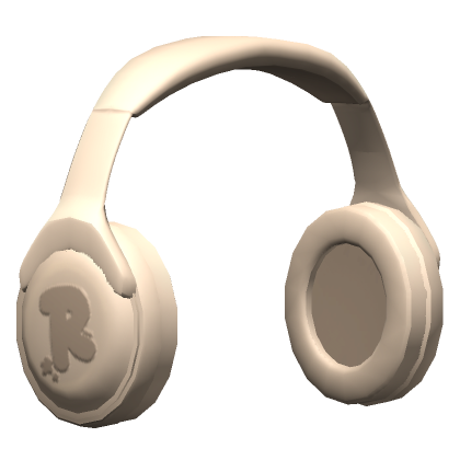 Roblox Item Y2K Minimalistic Headphones Beige