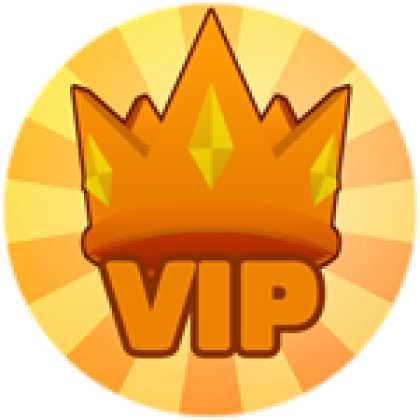 Golden crown icon for vip members in roblox