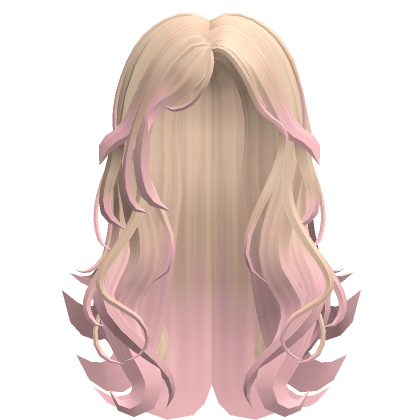 Lush preppy Aesthetic Wavy Hair in Blonde to Pink