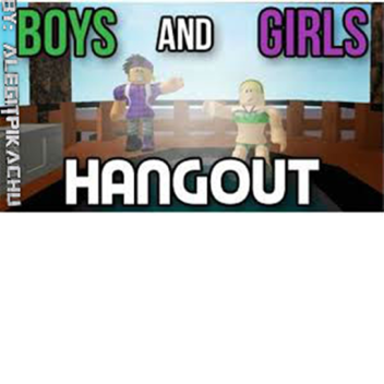 Boys and girls hang out