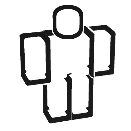 (1.0) Black White Double Outline Full Avatar | Roblox Item - Rolimon's