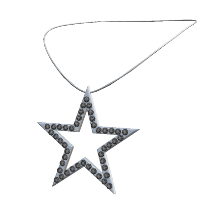 Roblox Item Y2K Fabulous McBling Star Necklace | Black