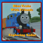 Tren azul con amigos