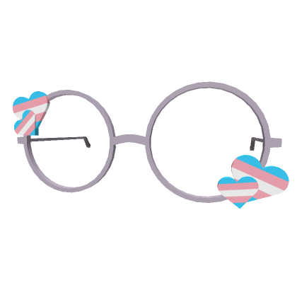 Roblox Item Pride Heart Glasses: Trans