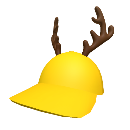 Roblox Item Yellow Reindeer Cap