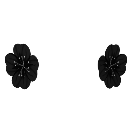 Roblox Item Black Flowers On Cheek