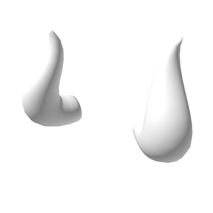 Roblox Item Skin Colored Horns (White)
