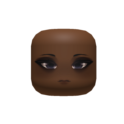 neutral sleepy mens face (dark skin tone) - Roblox