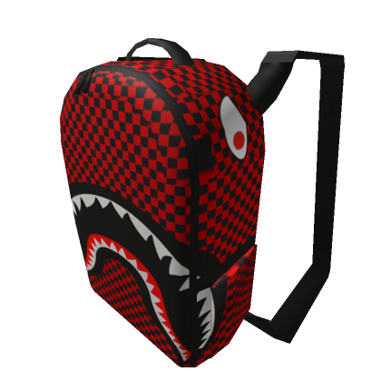 Checkered shark backpack sales