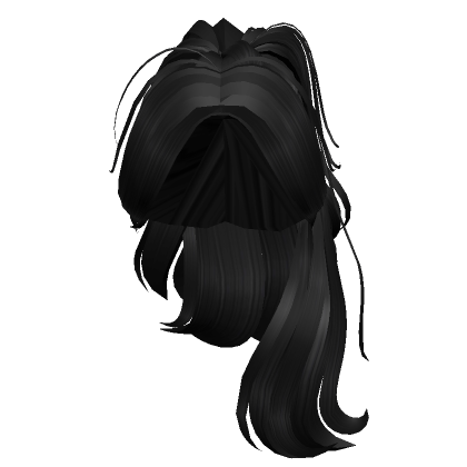 Cute messy black ponytail | Roblox Item - Rolimon's