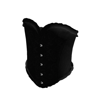 Black ruffle lace corset top in silk - DRESSX