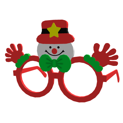 Roblox Item Snowman Glasses -Red