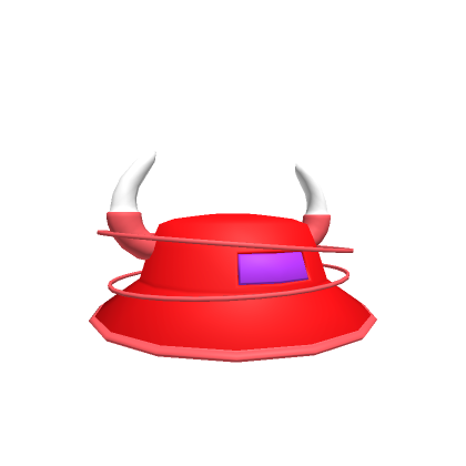 Roblox Item Red Bucket Hat with Horns