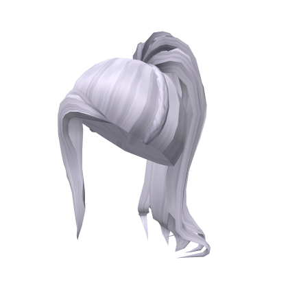 Roblox Item Silver Ponytail with Side Bang