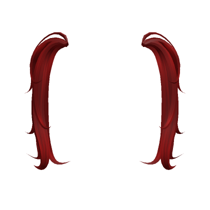 Messy Pigtail Extensions in Red - Roblox