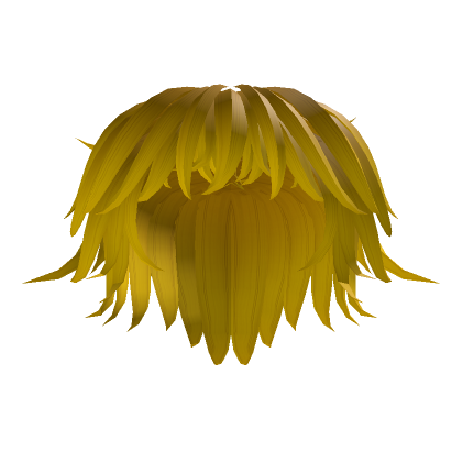 Roblox Item Yellow Anime Messy Fluffy Hair