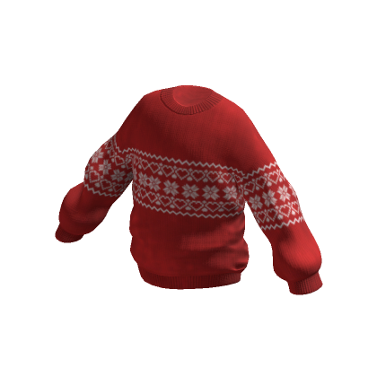 Roblox Item Oversized Holiday Sweater Red