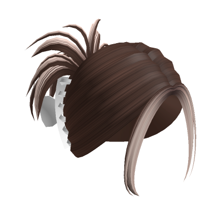 Roblox Item Two-Tone Y2K Clipped Summer Updo (Brown & Blonde)